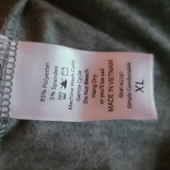 LLR LuLaRoe Gray High Low Irma Top Sz XL - Picture 4 of 5